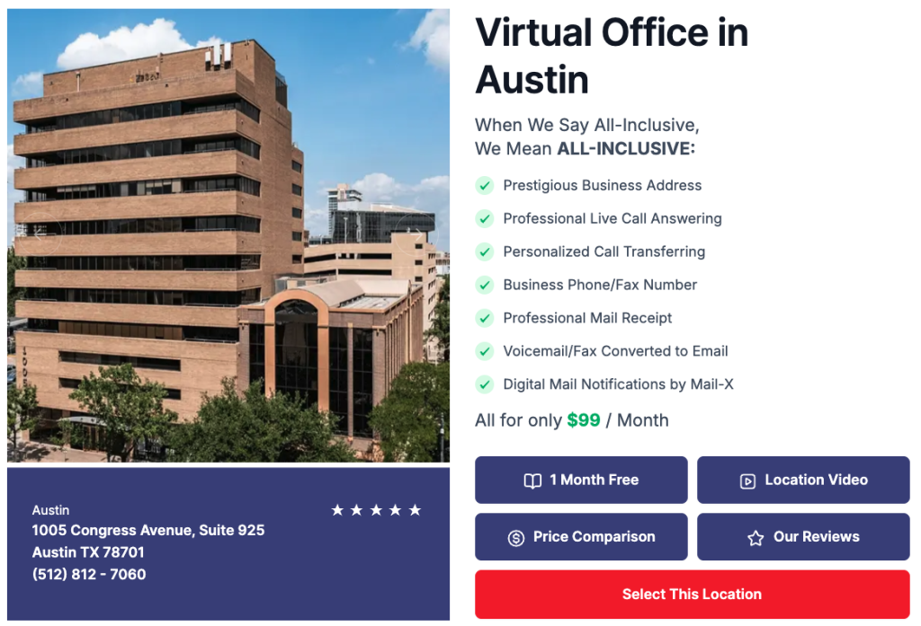 Virtual Office in Austin Texas
